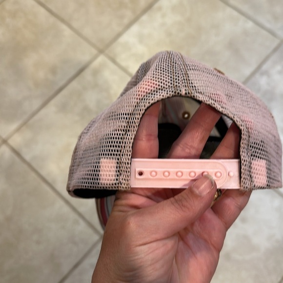Vintage Y2K Pink Striped Von Dutch Patch Trucker Hat main image 6